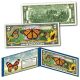 MONARCH BUTTERFLY Good Luck Genuine Legal Tender Colorized U.S. $2 Bill