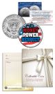 MONEY POWER RESPECT - Flag - USA - Floyd Mayweather - JFK Kennedy Half Dollar US Colorized Coin
