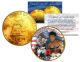 1976 MUHAMMAD ALI 24K Gold Plated IKE Dollar - Each Coin Serial Numbered of 376 - Officially Licensed