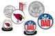 Best Dad - ARIZONA CARDINALS 2-Coin Set U.S. Quarter & JFK Half Dollar - NFL Officially Licensed