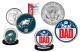 Best Dad - PHILADELPHIA EAGLES 2-Coin Set U.S. Quarter & JFK Half Dollar - NFL Officially Licensed
