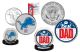 Best Dad - DETROIT LIONS 2-Coin Set U.S. Quarter & JFK Half Dollar - NFL Officially Licensed