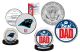 Best Dad - CAROLINA PANTHERS 2-Coin Set U.S. Quarter & JFK Half Dollar - NFL Officially Licensed