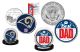 Best Dad - ST LOUIS RAMS 2-Coin Set U.S. Quarter & JFK Half Dollar - NFL Officially Licensed