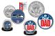 Best Dad - SEATTLE SEAHAWKS 2-Coin Set U.S. Quarter & JFK Half Dollar - NFL Officially Licensed