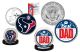 Best Dad - HOUSTON TEXANS 2-Coin Set U.S. Quarter & JFK Half Dollar - NFL Officially Licensed
