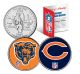 CHICAGO BEARS - Retro & Team Logo - Illinois Quarters 2-Coin U.S. Set - NFL Officially Licensed