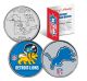 DETROIT LIONS - Retro & Team Logo - Michigan Quarters 2-Coin U.S. Set - NFL Officially Licensed