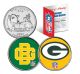 GREEN BAY PACKERS - Retro & Team Logo - Wisconsin Quarters 2-Coin U.S. Set - NFL Officially Licensed