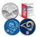 ST LOUIS RAMS - Retro & Team Logo - Missouri Quarters 2-Coin U.S. Set - NFL Officially Licensed