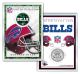 BUFFALO BILLS Field NFL Colorized JFK Kennedy Half Dollar U.S. Coin w/4x6 Display