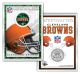 CLEVELAND BROWNS Field NFL Colorized JFK Kennedy Half Dollar U.S. Coin w/4x6 Display