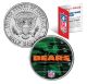 CHICAGO BEARS Field JFK Kennedy Half Dollar US Colorized Coin - NFL Licensed
