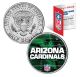 ARIZONA CARDINALS Field JFK Kennedy Half Dollar US Colorized Coin - NFL Licensed