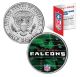 ATLANTA FALCONS Field JFK Kennedy Half Dollar US Colorized Coin - NFL Licensed