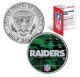 OAKLAND RAIDERS Field JFK Kennedy Half Dollar US Colorized Coin - NFL Licensed