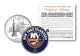 NEW YORK ISLANDERS NHL Hockey New York Statehood Quarter U.S. Colorized Coin - Officially Licensed