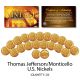 Thomas Jefferson 1970's 1980's 1990's U.S. NICKELS Uncirculated 24KT Gold Plated - QTY 20