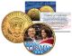 BARACK & MICHELE OBAMA 2008 JFK Kennedy Half Dollar U.S. Coin 24K Gold Plated