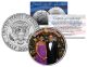 OBAMA CHRISTMAS - Colorized JFK Kennedy Half Dollar U.S. Coin - MICHELLE & BARACK
