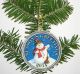 MERRY CHRISTMAS " Snowman " 2014 JFK Kennedy Colorized Half Dollar US Coin in Ornament Capsule