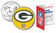 GREEN BAY PACKERS NFL Wisconsin US Statehood Quarter Colorized Coin  - Officially Licensed