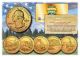 2014 America The Beautiful 24K GOLD PLATED Quarters U.S. Parks 5-Coin Set with Capsules