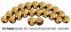 Lot of 20 Pennies Uncirculated U.S. Coins GENUINE 24K GOLD PLATED Lincoln Cent