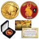 2023 Chinese New Year * YEAR OF THE RABBIT * 24 Karat Gold Plated $50 American Gold Buffalo Indian Tribute Coin with DELUXE BOX