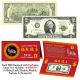 2023 Chinese Lunar New Year YEAR of the RABBIT Red Metallic Stamp Lucky 8 Genuine $2 Bill w/Folder