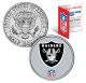 OAKLAND RAIDERS NFL JFK Kennedy Half Dollar US Colorized Coin - Officially Licensed