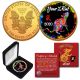2020 Chinese New Year * YEAR OF THE RAT * 24K Gold Plated 1 OZ AMERICAN SILVER EAGLE Coin with DELUXE BOX - PolyChrome