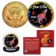 2020 Chinese New Year * YEAR OF THE RAT * 24K Gold Plated JFK Kennedy Half Dollar U.S. Coin - PolyChrome