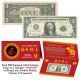2020 Chinese Lunar New Year YEAR of the RAT Red Metallic Stamp Lucky 8 Genuine $1 Bill w/Folder 