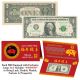 2019 Chinese Lunar New Year YEAR of the PIG Red Metallic Stamp Lucky 8 Genuine $1 Bill with Red Folder 