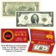 2019 Chinese Lunar New Year YEAR of the PIG Red Metallic Stamp Lucky 8 Genuine $2 Bill with Red Folder