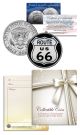 ROUTE 66 - Legendary Highway - JFK Kennedy Half Dollar U.S. Colorized Coin