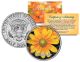 RUDBECKIA FLOWER JFK Kennedy Half Dollar U.S. Colorized Coin
