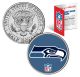 SEATTLE SEAHAWKS NFL JFK Kennedy Half Dollar US Colorized Coin - Officially Licensed