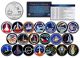 SPACE SHUTTLE PROGRAM MAJOR EVENTS - Colorized Florida Quarters US 20-Coin Set - NASA