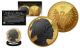 INDIAN HEAD SKULL 1 oz Copper Medallion Coin 24K GOLD GILDED with Black Ruthenium Skull Head - Snakes of America 