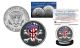 SKULL Genuine Legal Tender JFK Kennedy Half Dollar U.S. Coin - U.S. Flag Crossbones