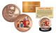 Colorized CHARLES M SCHULZ - Commemorative Congressional US Medal - PEANUTS Bronze US Coin - Snoopy Linus Lucy Charlie Brown