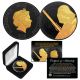 2018 Niue 1 oz Pure Silver BU Star Wars DARTH VADER Coin in BLACK RUTHENIUM with 24KT Gold LIGHTSABER Highlights
