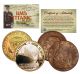 1912 TITANIC - 100th Anniversary - 2-Coin Set 24K JFK Half Dollar & 1912 UK Penny