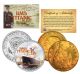 1900's Authentic TITANIC Great Britain - 100th Anniversary - 2-Coin 24K UK/US Set
