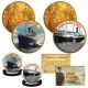 RMS TITANIC & RMS CARPATHIA 1900’s Gold Clad Great Britain Pennies 2-Coin Set - Legal Tender