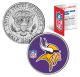 MINNESOTA VIKINGS NFL JFK Kennedy Half Dollar US Colorized Coin - Officially Licensed