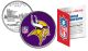 MINNESOTA VIKINGS NFL Minnesota US Statehood Quarter Colorized Coin  - Officially Licensed