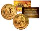 1960s SILVER WASHINGTON Quarter U.S. Coin 24K GOLD PLATED w/Capsule